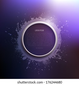 Abstract vector modern grunge background. Business background. Retro background. Blurred background. Round shape