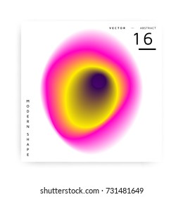 Abstract vector modern shape. Bold colorful design element with gradient blend, liquid bubble