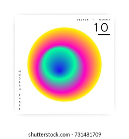 Abstract vector modern shape. Bold colorful design element with gradient blend, liquid bubble