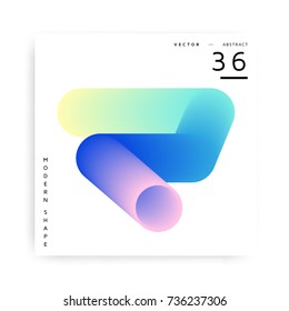 Abstract vector modern shape. Bold colorful design element with gradient blend, liquid bubble