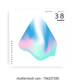 Abstract vector modern shape. Bold colorful design element with gradient blend, liquid bubble