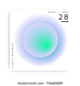 Abstract vector modern shape. Bold colorful design element with gradient blend, liquid bubble