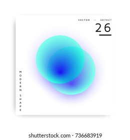 Abstract vector modern shape. Bold colorful design element with gradient blend, liquid bubble