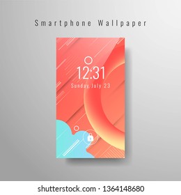 Abstract vector modern smartphone wallpaper design