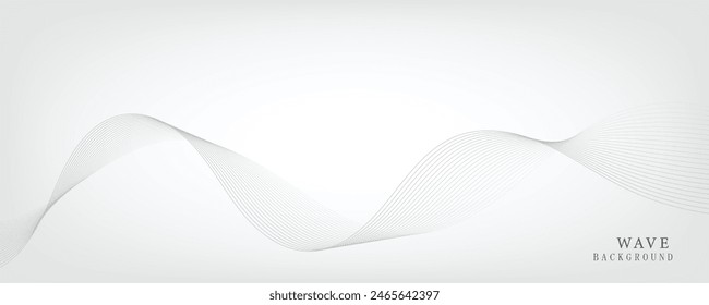 Abstract vector modern wave white background