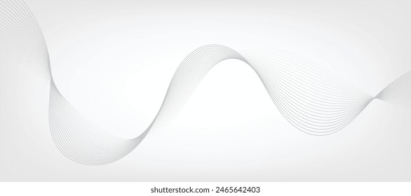 Abstract vector modern wave white background