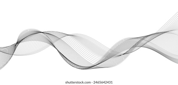 Abstract vector modern wave white background