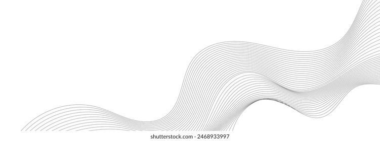 Abstract vector modern white background with wavy lines.
