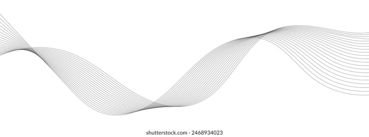 Abstract vector modern white background with wavy lines.
