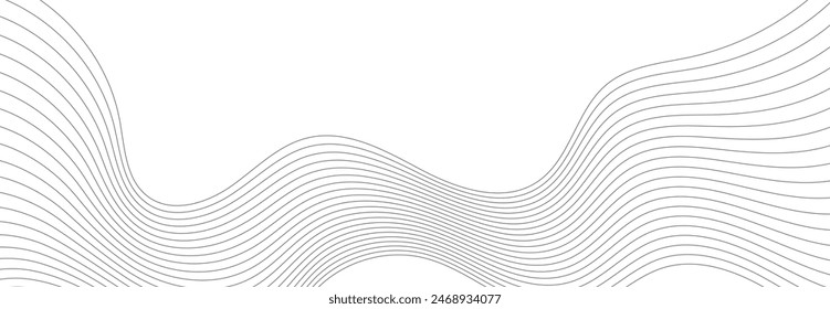 Abstract vector modern white background with wavy lines.
