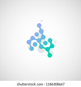 Abstract vector molecule for biotechnology and energy and medical and science concept