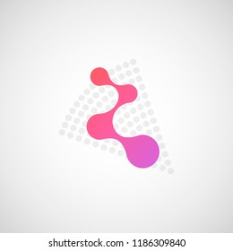 Abstract vector molecule for biotechnology and energy and medical and science concept