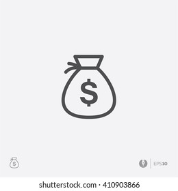 Abstract Vector Money Bag Icon