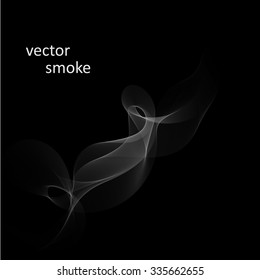 Abstract vector monochrome background with cigarette smoke