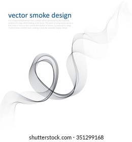 Abstract vector monochrome background with cigarette smoke
