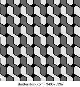 Abstract vector monochrome background. Geometric hand drawn pattern. Seamless.