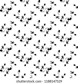 Abstract vector monochrome background. Halftone illustration pattern