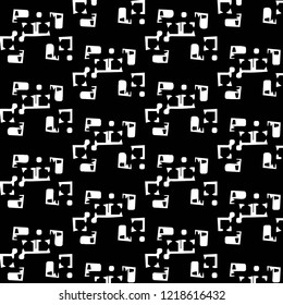 Abstract vector monochrome background. Halftone illustration pattern