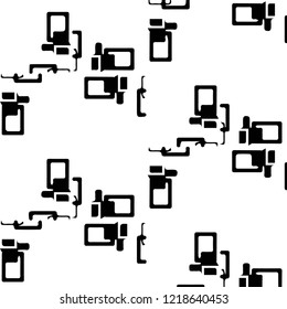 Abstract vector monochrome background. Halftone illustration pattern