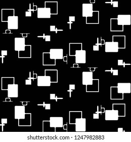 Abstract vector monochrome background. Halftone illustration pattern