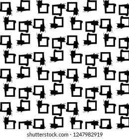 Abstract vector monochrome background. Halftone illustration pattern