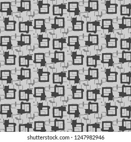 Abstract vector monochrome background. Halftone illustration pattern
