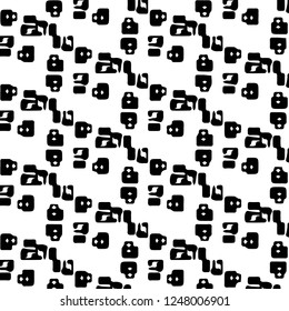 Abstract vector monochrome background. Halftone illustration pattern