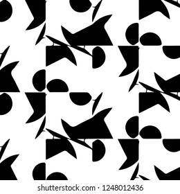 Abstract vector monochrome background. Halftone illustration pattern