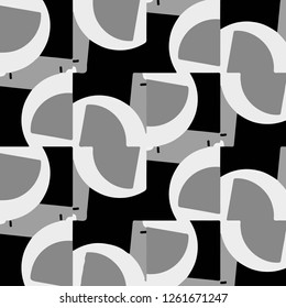 Abstract vector monochrome background. Halftone illustration pattern