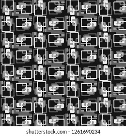 Abstract vector monochrome background. Halftone illustration pattern