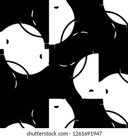 Abstract vector monochrome background. Halftone illustration pattern