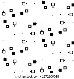 Abstract vector monochrome background. Halftone illustration pattern