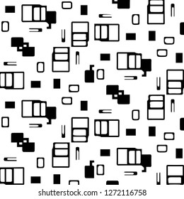 Abstract vector monochrome background. Halftone illustration pattern