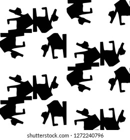 Abstract vector monochrome background. Halftone illustration pattern