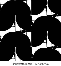 Abstract vector monochrome background. Halftone illustration pattern