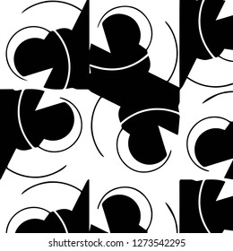Abstract vector monochrome background. Halftone illustration pattern