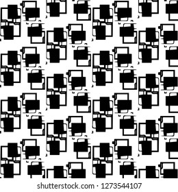 Abstract vector monochrome background. Halftone illustration pattern