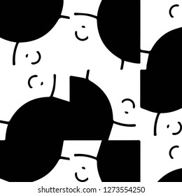 Abstract vector monochrome background. Halftone illustration pattern