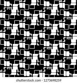 Abstract vector monochrome background. Halftone illustration pattern
