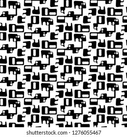 Abstract vector monochrome background. Halftone illustration pattern

