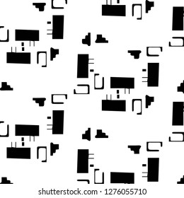 Abstract vector monochrome background. Halftone illustration pattern
