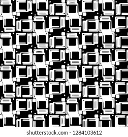 Abstract vector monochrome background. Halftone illustration pattern
