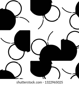 Abstract vector monochrome background. Halftone illustration pattern