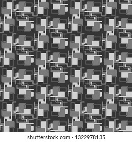 Abstract vector monochrome background. Halftone illustration pattern