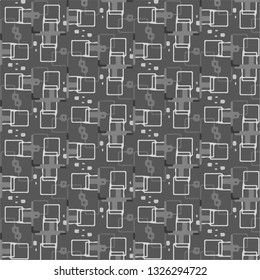 Abstract vector monochrome background. Halftone illustration pattern