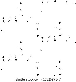 Abstract vector monochrome background. Halftone illustration pattern