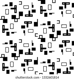 Abstract vector monochrome background. Halftone illustration pattern