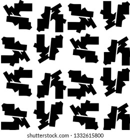Abstract vector monochrome background. Halftone illustration pattern