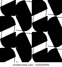 Abstract vector monochrome background. Halftone illustration pattern