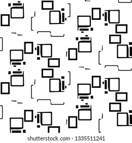 Abstract vector monochrome background. Halftone illustration pattern